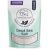 Natural Elephant Dead Sea Lavender Bath Salt Bathing and Foot Soak for Relaxing and Nourishing- 100% Pure with Organic Lavender Essential Oil - Medium Coarse Grain (2 lb (32 oz) Bag)