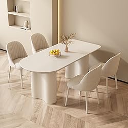 Guyii Dining Table Set with 4 Chairs, Modern