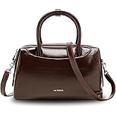 LA FESTIN Top Handle Purse for Women, Small Crossbody Bag Genuine Leather Satchel Handbag with Adjustable Strap