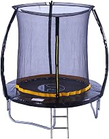 KANGA 6ft Trampoline with Enclosure, Ladder & Anchor Kit (Curved) Round view 4