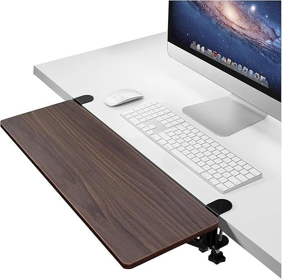 ClampOn Computer Desk Extender, Tray Stand Wrist Rest Armrest Computer