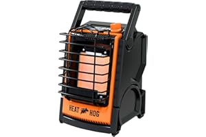 Heat Hog 9,000 BTU Portable Propane Radiant Space Heater, Indoor, Outdoor, Garage, Camping, Outdoor Sports, Boating, RVs, Tiltable Design, Gas Powered