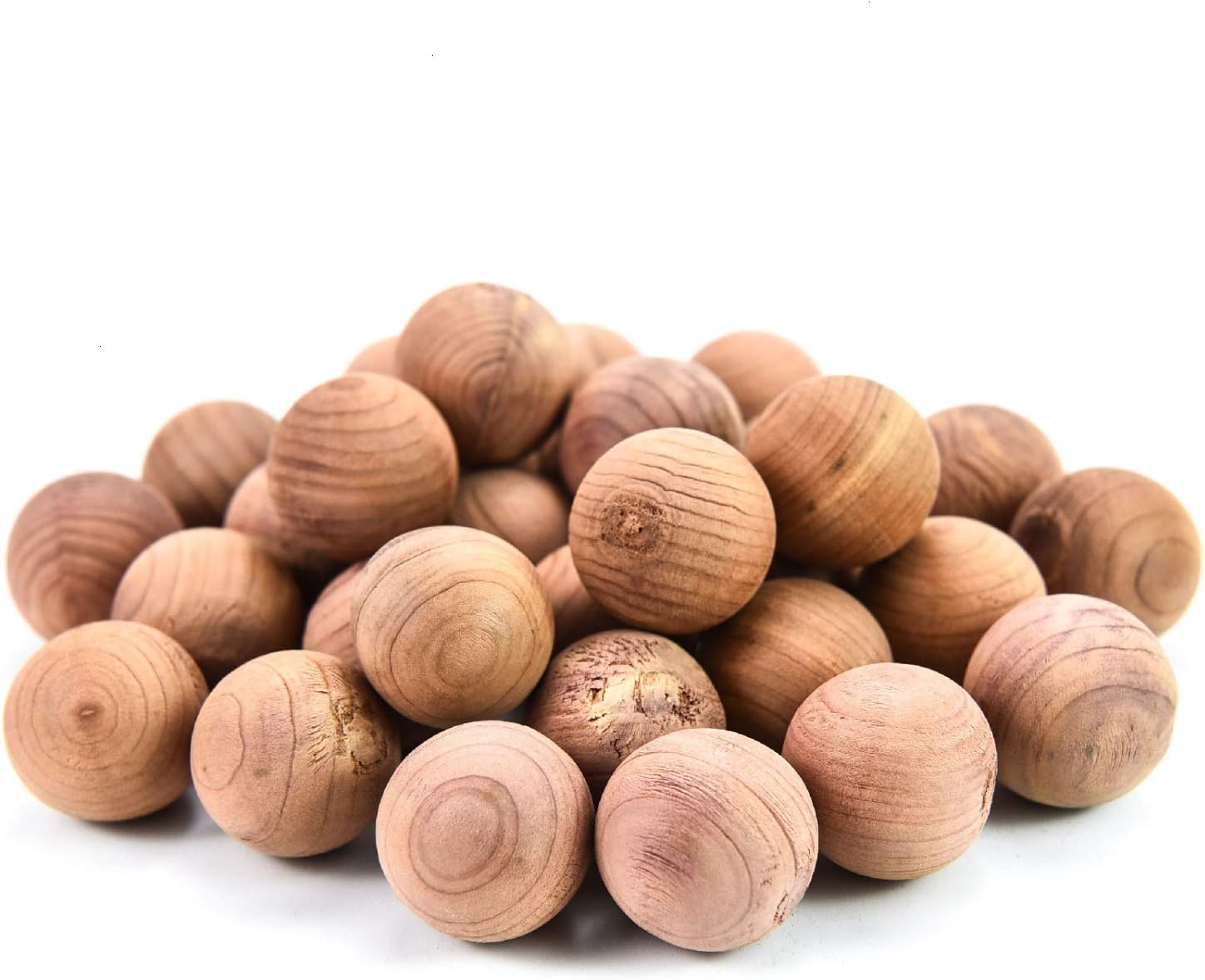 June Fox Cedar Balls, 30 Pcs Natural Aromatic Cedar Blocks for Clothes Storage, Drawers