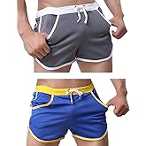 Rexcyril Men's Running Workout Bodybuilding Gym Shorts Athletic Sports Casual Short Pants