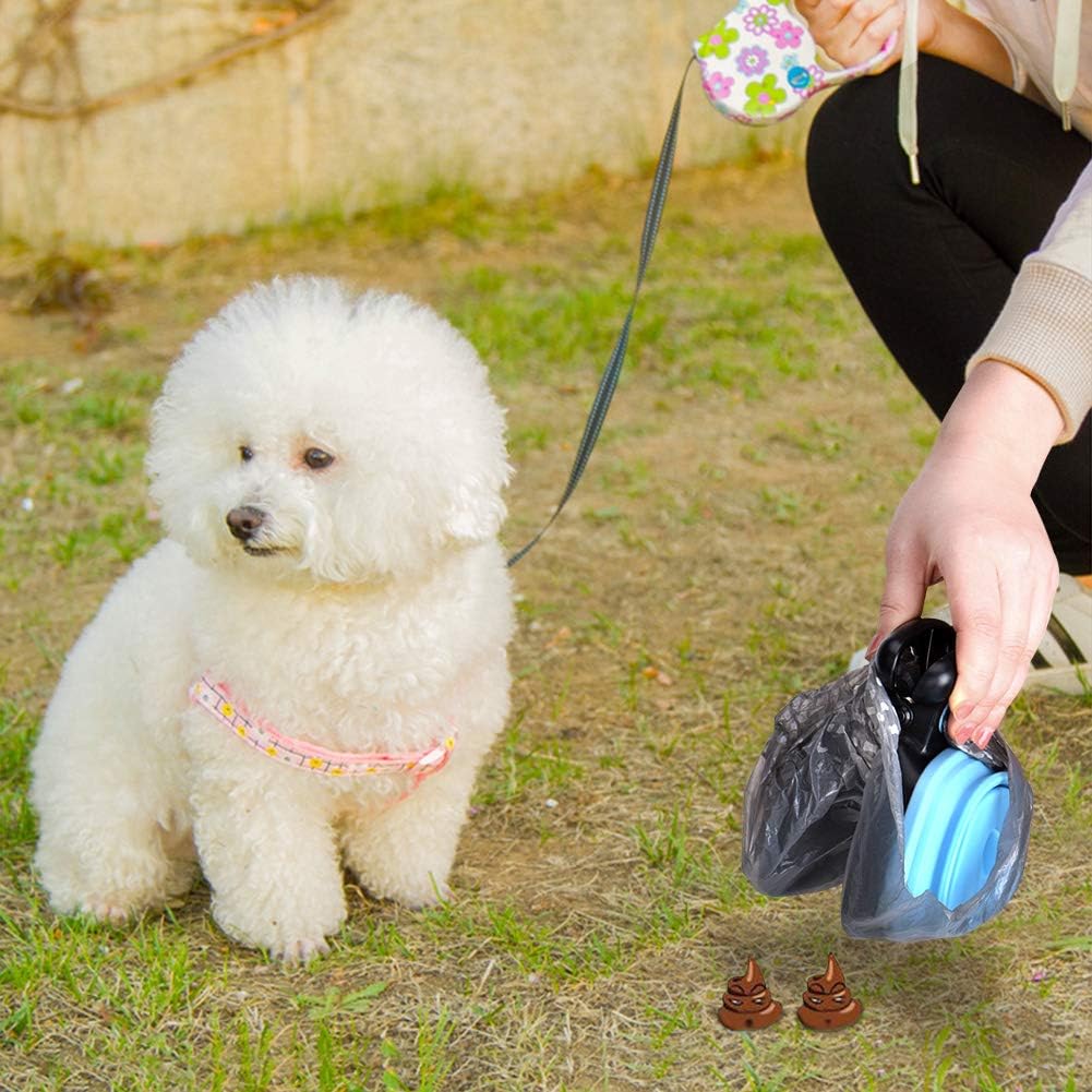 Queta Dog Pooper Scooper with 6 Waste Bags Small Pet Toilet Waste Storage Poop Scoop with Pet Poop Bags Walking Poop Remover Home Yard Outdoor Pickup Tool (Blue) - Image 3