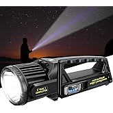 LETOUR 1450000 L Spotlight, Rechargeable Led Spotlight Flashlight with 350° Rotate Head, 9 Modes Super Bright Spot Lights Outdoor Handheld, IPX6 Waterproof Solar Flashlight for Emergencies,XX-Large