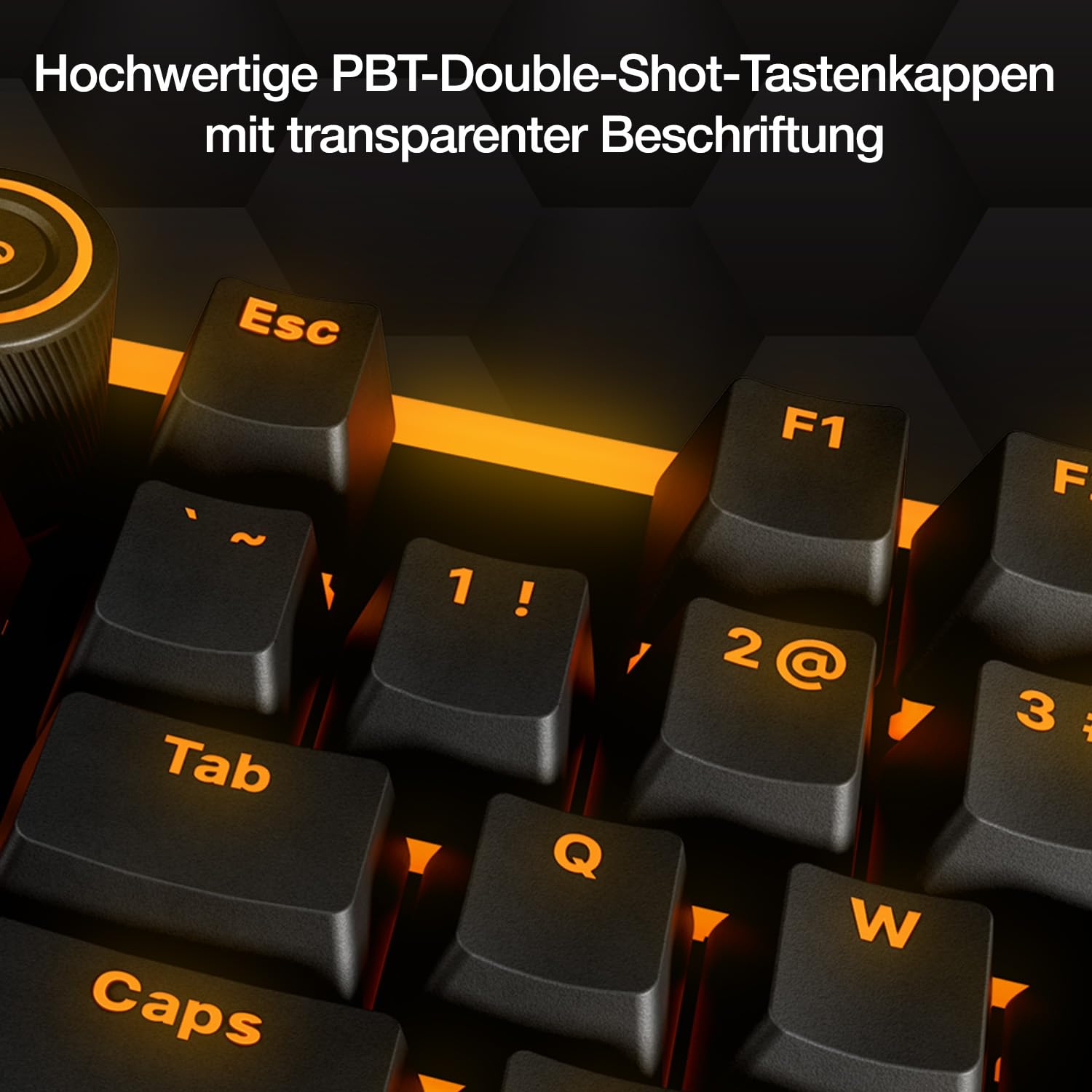 be quiet! Light Mount Silent Linear DE ISO Tastatur, mechanische Switches, schneller Tastenanschlag, 3 Schichten Dämmung, ab Werk geschmierte Schalter, Hot-Swap-Funktion, PBT-Double-Shot-Tastenkappen 4