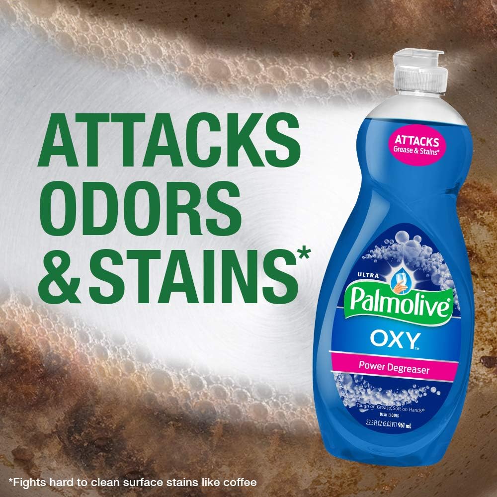 Palmolive Ultra Dish Soap Oxy Power Degreaser, 32.5 oz - 4 Pack: Health & Personal Care