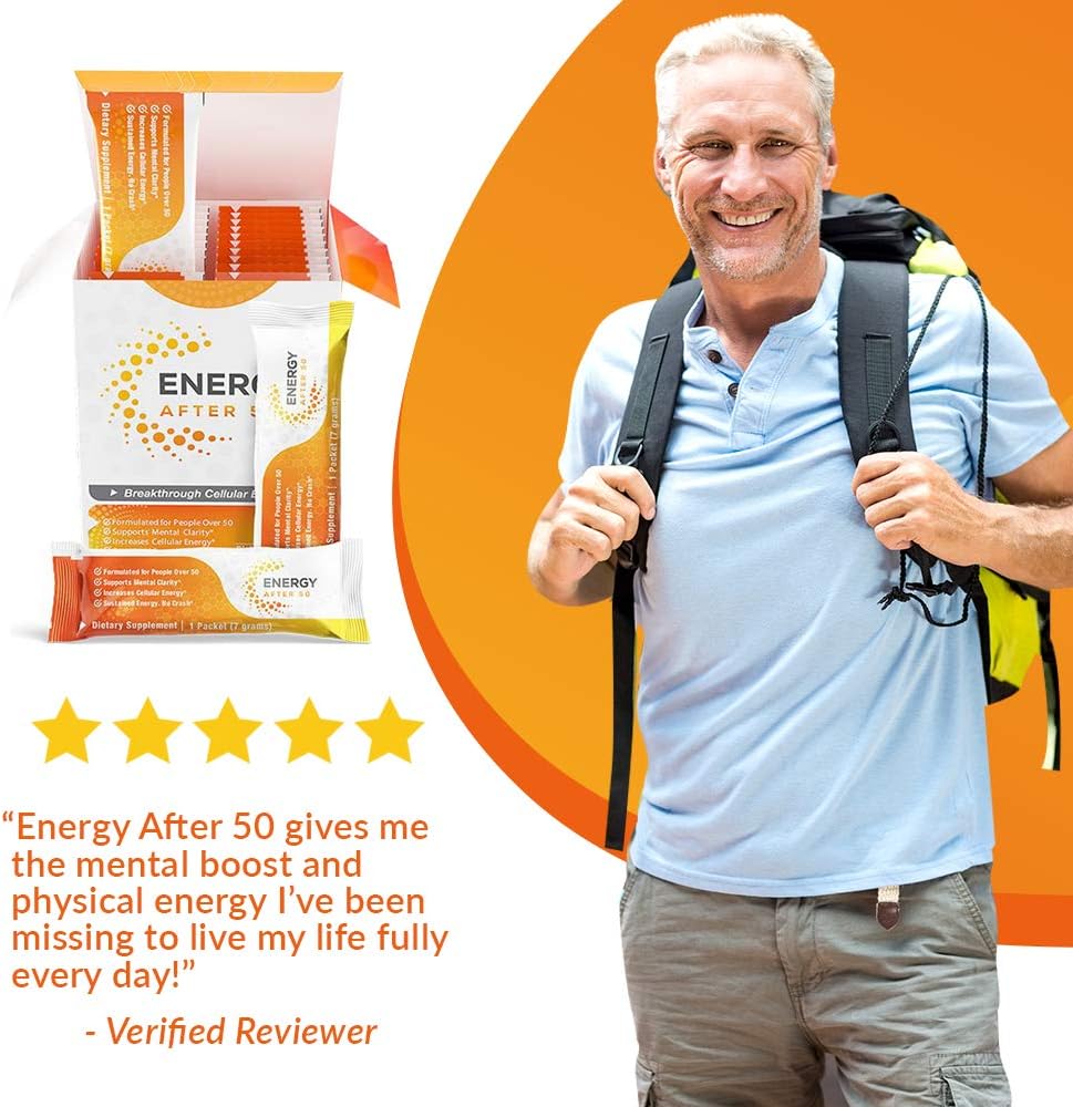 Life Renew: Energy After 50 - Cellular Energy Support - 20 Packets - Natural Ingredients - Support Mental Clarity - Help Sustain Energy Levels with No Crash - Formulated for People Over 50: Health & Personal Care