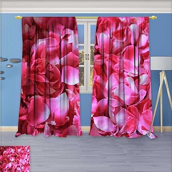 Amazon Com Printsonne Abstract Decor Curtains A Pile Of Pink Rose