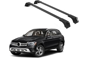 ERKUL Roof Rack Cross Bars for Mercedes Benz GLC Class 2016-2022 | Anti-Theft Lock Aluminum Crossbars for Rooftop, Cargo Carrier, Luggage | Black