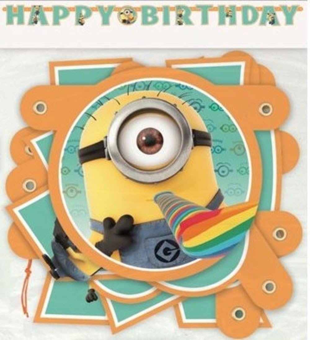 Minion Despicable Me Birthday Banner 6 ¼ ft Long