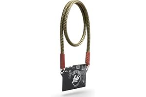 Fab' Khaki Rope Camera Strap – Handcrafted in Canada – Premium Rope, Full Grain Leather – Model F8 – Fits Fujifilm, Leica etc