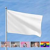 BENUSIO Customized Double-Sided Flag Design Your Own Personalized Funny Image Logo Text Indoor Outdoor Decoration, White
