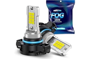 Marsauto 5202/5201 LED Fog Light Bulbs, 100% Successful Installation, 10000 Lumens 600% Brightness 6000K LED Bulbs, 5201 PS24W PS19W Fog Lights For Cars, Trucks,SUV, Non-polarity