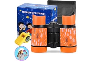 ARTOMIDE Kid Binoculars High Resolution Best Gifts for 3-12 Years Boys Girls Optics Shockproof Mini Compact Binocuolar Toys Folding Small Telescope for Bird Watching Camping Outdoor Play
