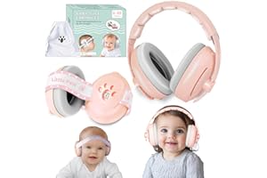 2-in-1 Baby Ear Protection Noise Cancelling Headphones CE Certified Comfortable Ear Muffs for Babies Toddlers up to 48 Months
