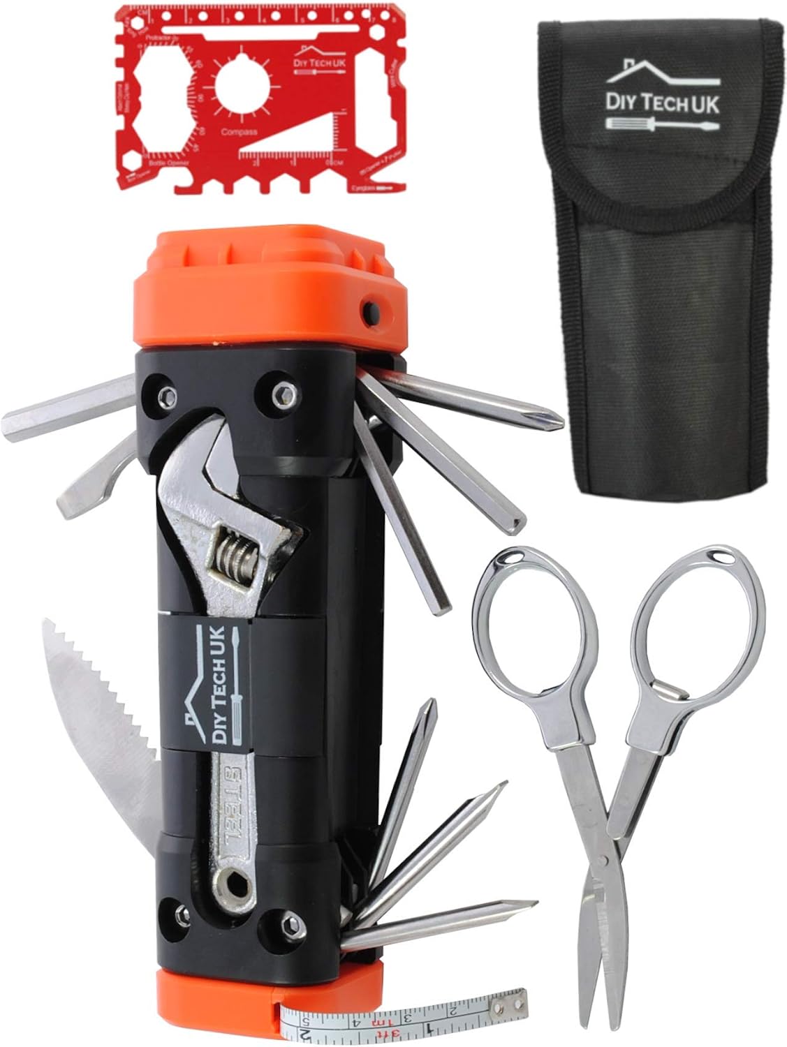 DIY TECH UK – 13 in 1 Torch and Wrench Multitool + FREE 48 in 1 WALLET ...
