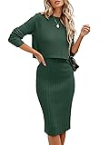 ANRABESS Womens 2 Piece Outfits Sweater Dresses Set