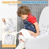 Orzbow Foldable Toddler Toilet Seat Portable Potty Training Seat White view 6