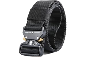 KingMoore Men's Tactical Belt Heavy Duty Webbing Belt Adjustable Military Style Nylon Belts