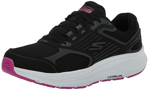 Skechers Women's Go Run Consistent 2.0 Advantage, Black/Fuchsia, 6