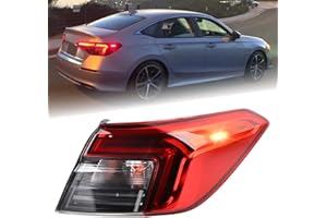 KAMDKI RH LH W/Side Marker Outer Tail light Fit for 2022 2023 2024 Honda Civic Sedan LED Rear Lamp Assembly Right Passenger S