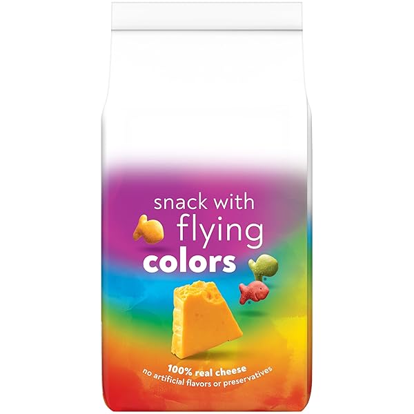 GOLDFISH COLORS CHEDDAR CHEESE CRACKERS, 10 OZ BAG