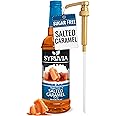 Syruvia Sugar Free Salted Caramel Syrup With Syrup Pump Dispenser – Salted Caramel Coffee Syrup Flavor, 25.4 fl oz, Kosher, Gluten Free, Perfect for Coffee, Drinks, Soda, Desserts, and More,