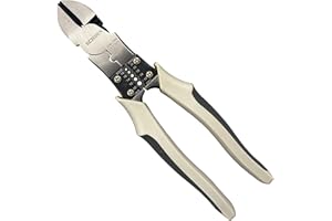 BOOSDEN Wire Cutters Heavy Duty with Wire Stripper Crimper, Diagonal Cutters, 8 inch Side Cutters, Multi function Professional Industrial High Leverage Diagonal Cutting Pliers Tool