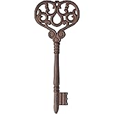 CraftyCrocodile Large Cast Iron Skeleton Key - Gothic Furniture Rustic Home Decor for Farmhouse, Living Room, Bedroom, Home, Kitchen Vintage Metal Wall Decor - Outdoor Wall Art Victorian Decor