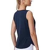 THE GYM PEOPLE Women's Workout Tank Tops Loose Fit Sleeveless Breathable Yoga Shirts with Side Slits