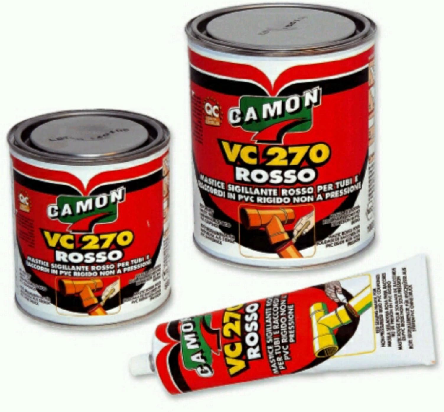 SEALING TAPE CAMON MOD. VC 270 RED 125 gr. FOR PVC TUBES FOR WATER