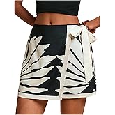 MAKEMECHIC Women's Summer Boho Wrap Mini Skirt Beach Vacation Short Skirts