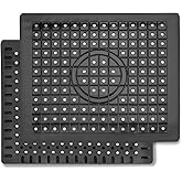 2 Pack Kitchen Sink Mat, 31cm x 26cm Dish Drying Mat for Kitchen Counter, Durable Rubber Dish Draining Mat, Grid Sink Mat, Sq