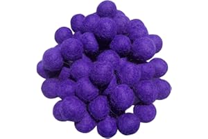 CARTSYOU Felt Wool Beads Balls Pom Pom Handmade DIY for Craft Dream Catcher Baby Moile Pompom Home Decor Nursery Party Props (Lavender 20mm 30pcs)
