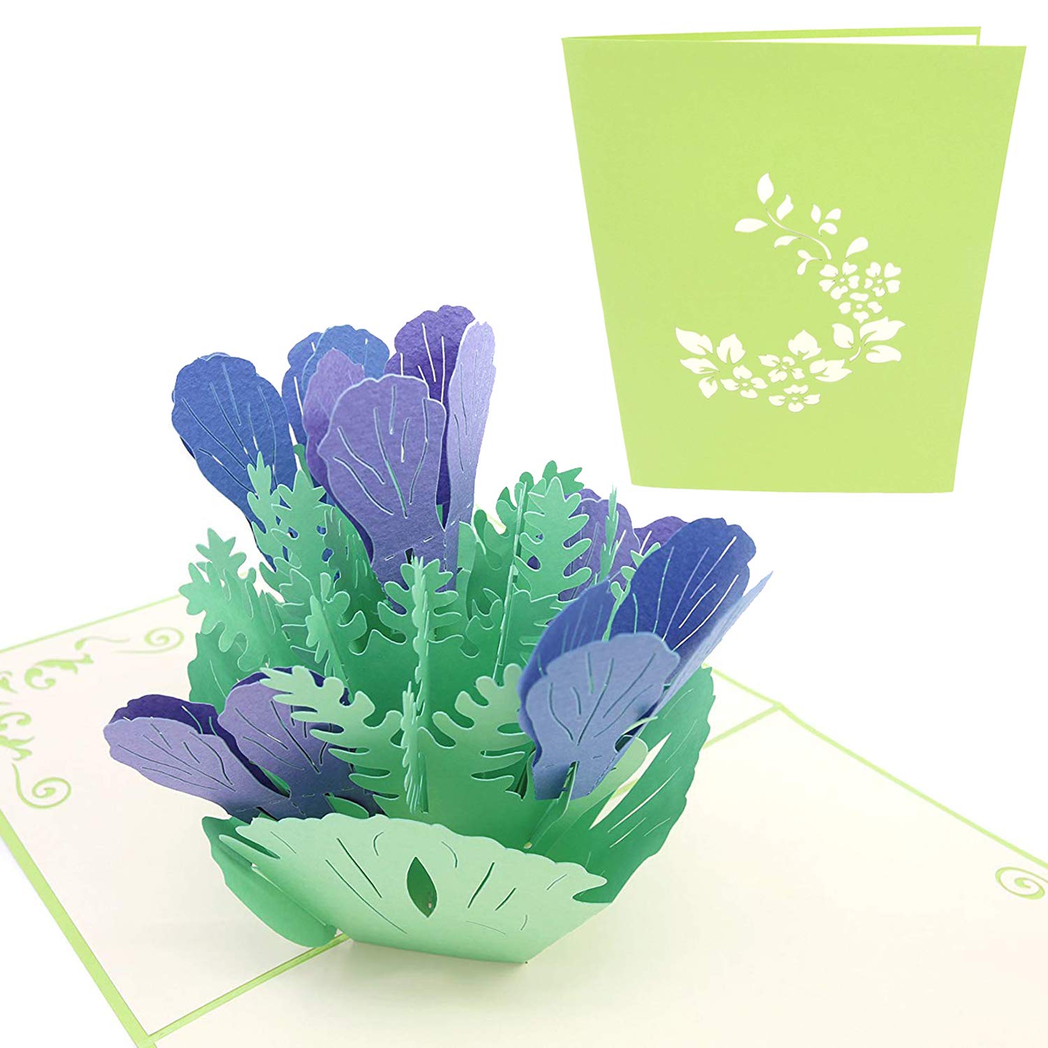 PopLife® Purple Flower Bunch 3D Pop Up Mother's Day Card - Anniversary Pop Up Birthday Card - Gift for Her - Folds Flat for Mailing - for Mom, for Daughter, for Wife, for Grandmother, for Sister