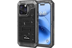 Mitywah Waterproof Case for iPhone 16 Pro Max, Shockproof Heavy Duty Case with Built-in Screen Protector, Underwater Full Bod