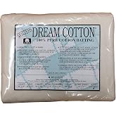 Quilters Dream 100% Cotton Batting - King Size Quilt Batting for DIY (Thin, 122 Inches x 120 Inches)
