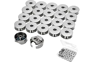 20pcs Bobbins and 2pcs Bobbin Cases 9076 12mm – Compatible with Pfaff 130, 230, 800, 1211, 1222 Sewing Machines