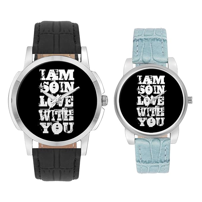 Gifts for Couple, Multicolor Dial Wrist Watch for Men and Women
