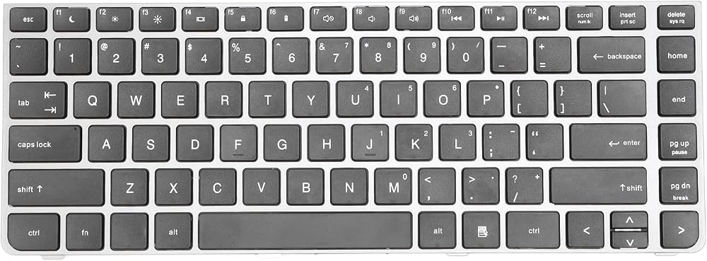 Fdit Laptop Keyboard for Probook 4330s 4430s 4431S 4435 4436 ABS Aluminum Black