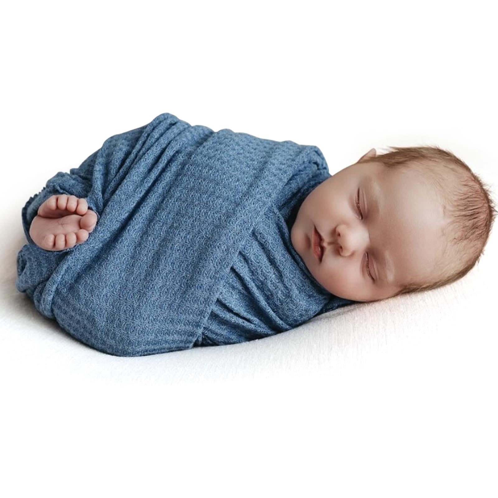 Photo 1 of Newborn Photography Props for Baby Boys and Girls Newborn Wraps for Infant Baby Photoshoot Waffle Texture Knit Blanket