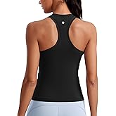 CRZ YOGA Seamless Workout Tank Tops for Women - Athletic Running Gym Sleeveless Shirts Crewneck Racerback Breathable