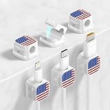 Paquete de 6 clips magnéticos para cables, organizadores de cables y accesorios debajo del escritorio, organización de cables para el hogar, oficina, escritorio, teléfono, pared, mesita de noche,