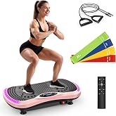 ServeUmeal Large Vibration Plate Exercise Machine for Lymphatic Drainage | 400lbs Capacity, 9 Modes &amp; 200 Speeds, Bluetooth &amp;LED Display, Vibrating Platform for Full-Body Workout for Home Women Men