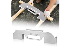 Vdsfand 3 in 1 Framing Tools - 12""/14""/16"" Framing Tool 100% Cast Aluminum Framing Spacing Tool On-Center Framing Stud Layout Tool Framing Tools For Frame Walls Floors Roofs, Silver-08