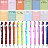 Geyee 24 Pcs Sarcastic Sticky Notes with Funny Pens 3 x 4 Inch to Do List Notepads with Sayings Pen for Valentines Coworkers Nurse Teacher Employee Office Staff Work Team Appreciation Gifts