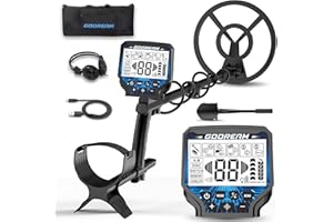 GDDREAM Metal Detector for Adults – 18-Hour Rechargeable Battery, 10" IP68 Waterproof Coil, 6 Professional Modes, Upgraded DSP Chip for Gold, Silver, Coins, Beach & Treasure Hunting