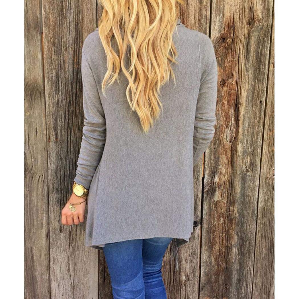 Weardear Women\'s Shawl Fringe Tassel Hem Open Front Cardigan Pullover Knit Sweater Coat Outwear Grey